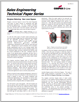 Cooper B-Line's Ringless Metering: Non-Lever Bypass White Paper