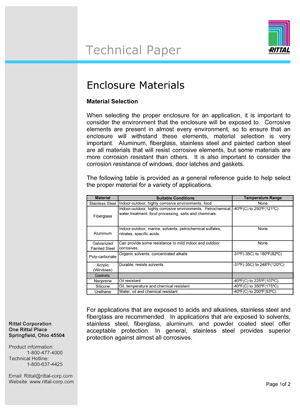 Enclosure Materials Whitepaper