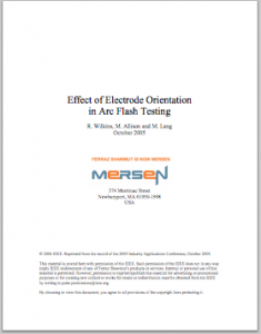 Mersen's Effect of Electrode Orientation in Arc Flash Testing White Paper