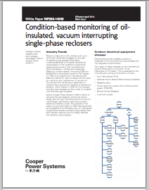 Eaton's Condition-Based Monitoring of Oil-Insulated, Vacuum Interrupting Single-Phase Reclosers