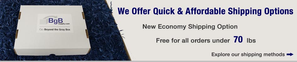 Explore our quick affordable shipping methods at BgB Supply.